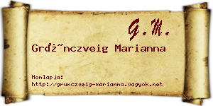 Grünczveig Marianna névjegykártya